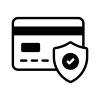 Icon representing secure payment methods with shield protection vector