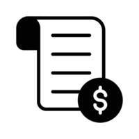 Icon showing billing or invoices for purchases vector