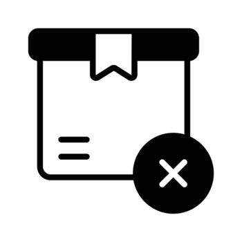 Icon for canceling or voiding an order in shopping vector