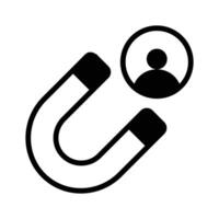 A magnet attracting a customer to indicate retention strategy vector