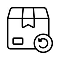 Icon for returning packages or orders in e commerce vector