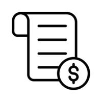Icon showing billing or invoices for purchases vector