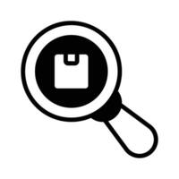 Icon representing search for products in a store vector