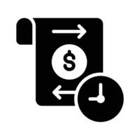 Circular arrow with dollar symbol for refund transactions vector