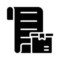 A scroll representing an order receipt or invoice document vector