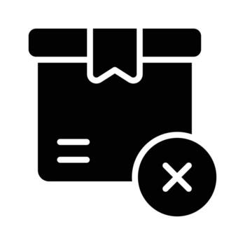 Icon for canceling or voiding an order in shopping vector