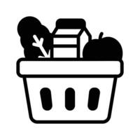 Icon representing grocery items or fresh produce vector