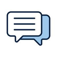 Icon for real time customer support via chat vector