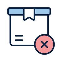 Icon for canceling or voiding an order in shopping vector