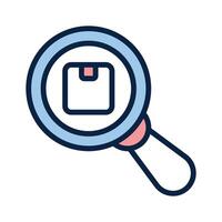 Icon representing search for products in a store vector