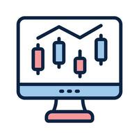 Screen displaying data analytics or performance metrics vector