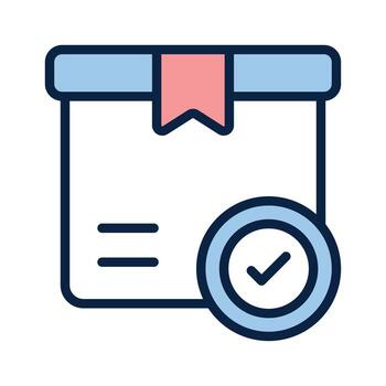 Icon showing confirmation of order completion vector