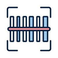 Icon of a barcode scanner for product identification vector