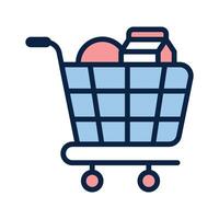 Icon of a cart for adding items during shopping vector
