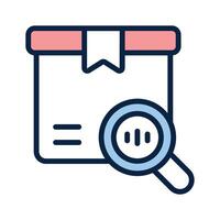 Icon of a magnifying glass for product search vector