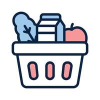 Icon representing grocery items or fresh produce vector