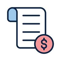 Icon showing billing or invoices for purchases vector