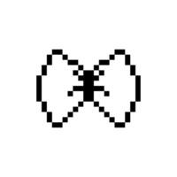 Graceful bow line pixel art vector