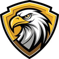 An eagle head on a shield vector