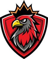 An eagle with a crown on its head vector