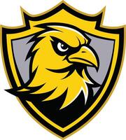An eagle head on a shield vector