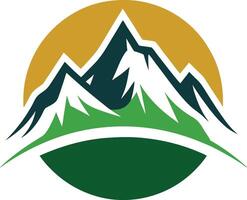 The logo for the mountain range vector