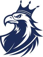 Eagle with crown illustration vector
