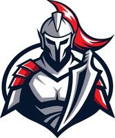 A medieval knight with a sword and shield vector
