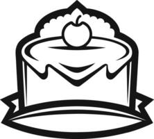 Cake with apple illustration vector