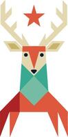 A deer with a star on its head vector