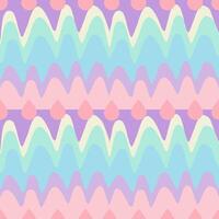 Wave curve rainbows colorful seamless pattern vector
