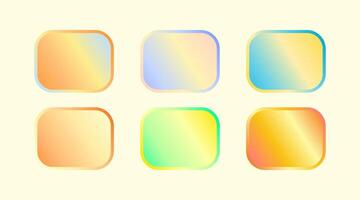 Set of Summer Color Gradient vector