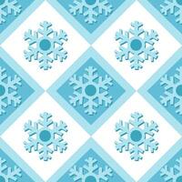 Winter snowflake castle style in seamless pattern on white background vector