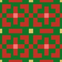Christmas color in 8bit style on seamless pattern vector