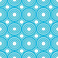 Blue color of round in circle. Seamless pattern. Japanese style. vector
