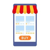 Flat design of a Buy Now button with sale graphics vector