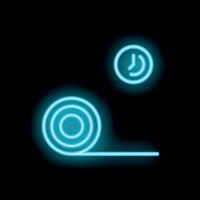 Neon icon of deadline representing time management concept vector