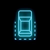 Neon sign of augmented reality app interface for smartphone vector