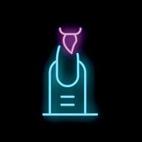 Neon sign of nail polish being applied to fingernail vector