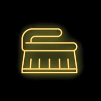 Neon brush shining in the dark background vector
