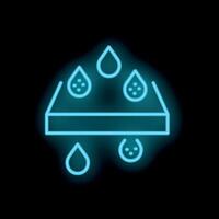 Neon waterproof material with water drops passing through it vector