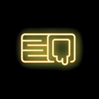 Neon yellow glyph representing a server experiencing data loss vector