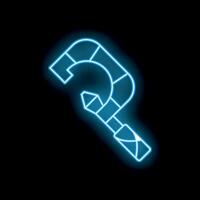 Glowing neon line caliper icon isolated on black background vector