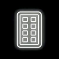 Neon sign of chocolate bar on black background vector