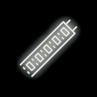 Neon led strip icon glowing on dark background vector