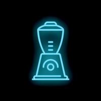 Glowing neon icon of blender for making smoothies and cocktails vector