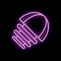 Neon light representing cradle glowing in the dark vector
