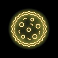 Neon sign showing a delicious mooncake for the mid autumn festival vector
