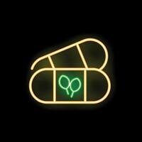 Neon sign of open lunchbox with sandwich inside for restaurant or cafe vector