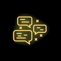 Neon speech bubbles showing online communication concept vector